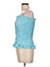 BCBGeneration 100% Polyester Blue Sleeveless Blouse Size L - photo 5