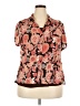 Style&Co 100% Polyester Floral Brown Short Sleeve Blouse Size 22 - photo 1