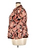 Style&Co 100% Polyester Floral Brown Short Sleeve Blouse Size 22 - photo 5