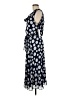 MSK 100% Polyester Polka Dots Blue Casual Dress Size 8 - photo 5