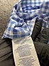 Chaps Checkered-gingham Blue 3/4 Sleeve Button-Down Shirt Size 1X - photo 5