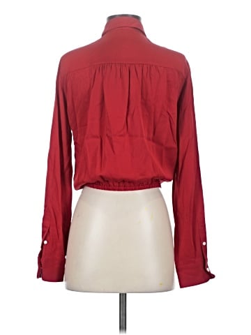 Theory Long Sleeve Silk Top (view 2)