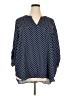 Chaus 100% Polyester Polka Dots Blue 3/4 Sleeve Blouse Size 3X - photo 1