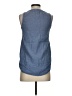 Dylan 100% Cotton Blue Sleeveless T-Shirt Size S - photo 2