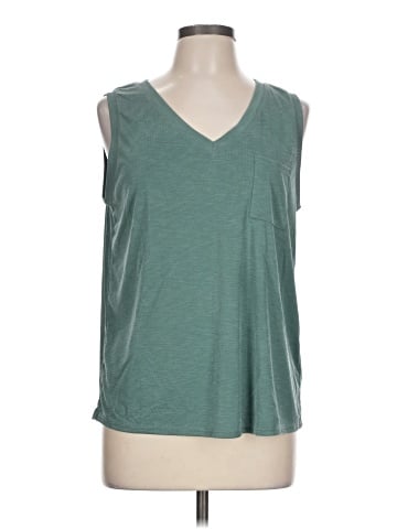 Green Envelope Sleeveless Top (view 1)