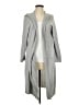 Eileen Fisher 100% Cotton Gray Coat Size L - photo 1