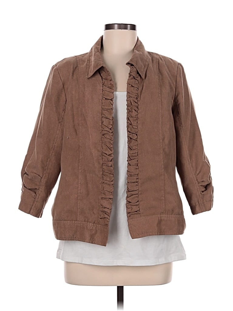 Pre-owned Christopher & Banks Jacket In Brown