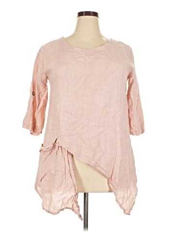 100% LIN BLANC 3/4 Sleeve Blouse (view 1)