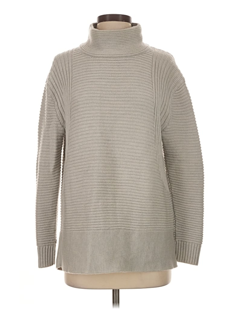 Pre-owned Athleta Turtleneck Sweater In Gray
