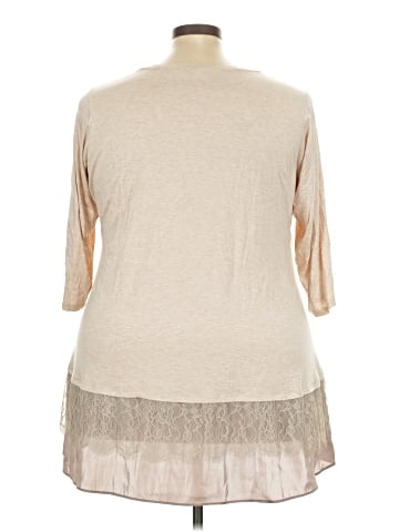 LOGO by Lori Goldstein 3/4 Sleeve Top (view 2)