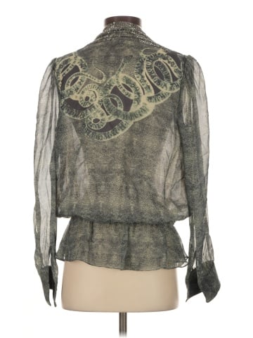 Haute Hippie Long Sleeve Silk Top (view 2)