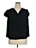 41Hawthorn 100% Recycled Polyester Black Short Sleeve Blouse Size 1X - photo 1