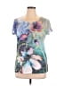 NY Collection Blue Short Sleeve Top Size XL - photo 1