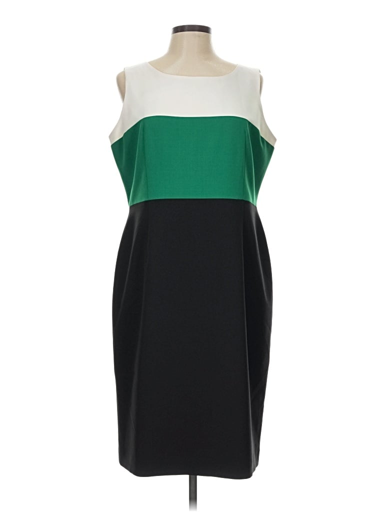 Pre-owned Black Label By Evan Picone Cocktail Dress In Green