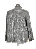 Pilcro Metallic Silver Long Sleeve Blouse Size 3X - photo 2