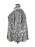 Pilcro Metallic Silver Long Sleeve Blouse Size 3X - photo 5