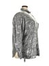 Pilcro Metallic Silver Long Sleeve Blouse Size 3X - photo 4
