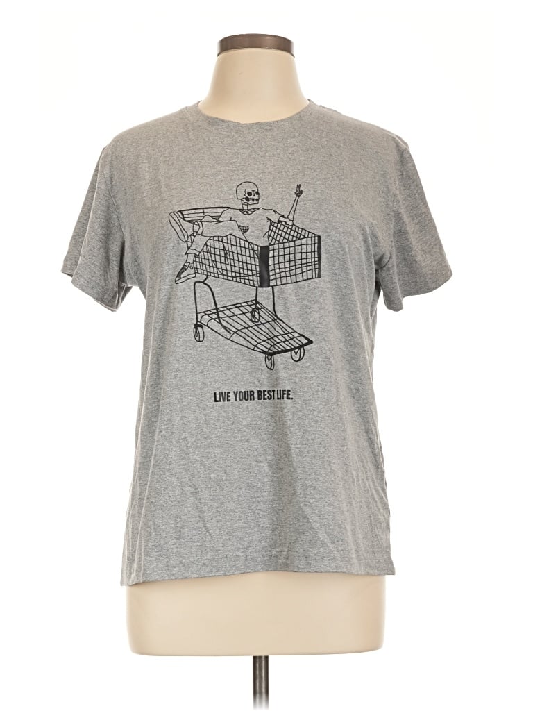 Pre-owned Romwe Active T-shirt In Gray