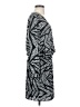 Three Eighty Two 100% Polyester Print Silver Casual Dress Size S - photo 4