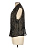 Croft & Barrow 100% Polyester Metallic Black Sleeveless Blouse Size L - photo 5