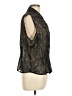 Croft & Barrow 100% Polyester Metallic Black Sleeveless Blouse Size L - photo 4