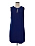 Reiss 100% Polyester Solid Blue Casual Dress Size 8 - photo 1