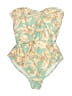 Venus Print Green One Piece Swimsuit Size 8 - photo 1