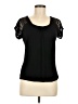 Cache Black Short Sleeve Top Size M - photo 1