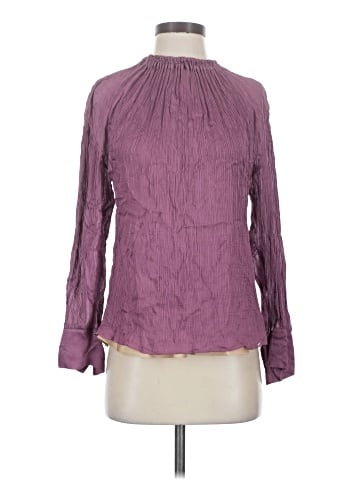 Vince. Long Sleeve Silk Top (view 1)
