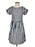 Altar'd State Stripes Blue Casual Dress Size S - photo 1