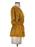 Sienna Yellow Short Sleeve Blouse Size XS - photo 4