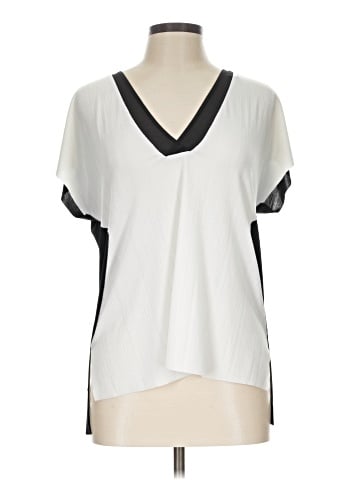 Zara W&B Collection Short Sleeve Blouse (view 1)
