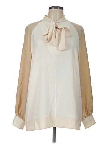 AKRIS Long Sleeve Silk Top (view 1)