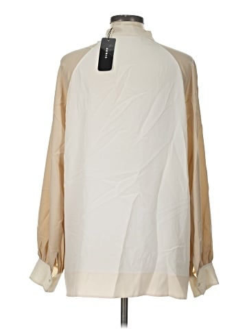 AKRIS Long Sleeve Silk Top (view 2)