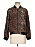 Johnny Was 100% Silk Animal Print Brown Jacket Size XS - photo 1