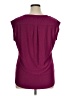 Elle Burgundy Short Sleeve Top Size XL - photo 2