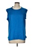 DKNY 100% Polyester Blue Sleeveless Top Size L - photo 1