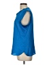 DKNY 100% Polyester Blue Sleeveless Top Size L - photo 5