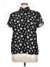 Chaus 100% Polyester Floral Black Short Sleeve Blouse Size 14 - photo 1