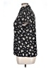 Chaus 100% Polyester Floral Black Short Sleeve Blouse Size 14 - photo 5