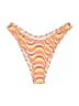 L Space Print Orange Swimsuit Bottoms Size M - photo 1