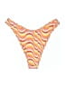 L Space Print Orange Swimsuit Bottoms Size M - photo 2
