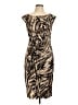 Connected Apparel Animal Print Brown Cocktail Dress Size 12 - photo 1