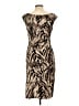 Connected Apparel Animal Print Brown Cocktail Dress Size 12 - photo 2