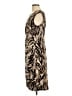 Connected Apparel Animal Print Brown Cocktail Dress Size 12 - photo 5