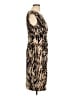 Connected Apparel Animal Print Brown Cocktail Dress Size 12 - photo 4