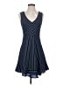 J.Crew 100% Polyester Stripes Blue Casual Dress Size 0 - photo 1