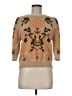 En Creme Floral Tan Pullover Sweater Size M - photo 1