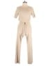 MNG Solid Tan Jumpsuit Size M - photo 1