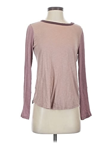 Madewell Whisper Cotton Rib-Crewneck Long-Sleeve Tee in Colorblock (view 1)